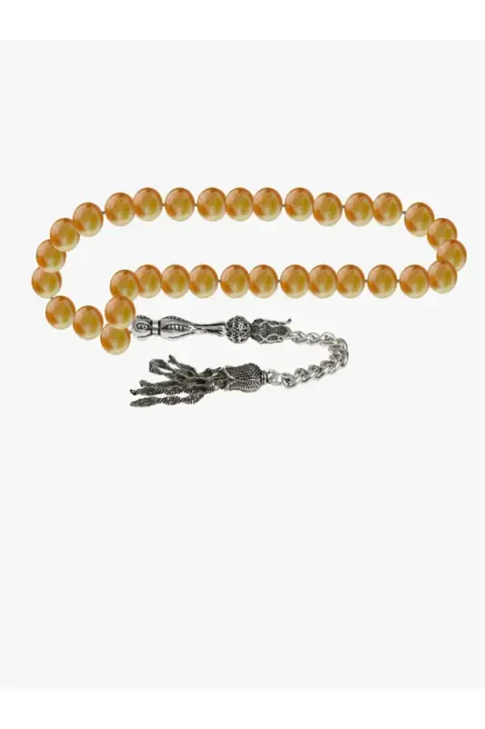 Certified Orange Agate Natural Stone Rosary 8mm-tesbihrenk35 - 2