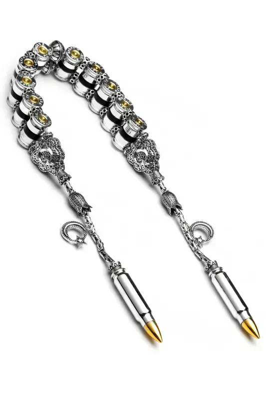 Certified Original Bullet Design 110Gr 925 Sterling Silver Rosary Zaza Rosary-Gray - 4