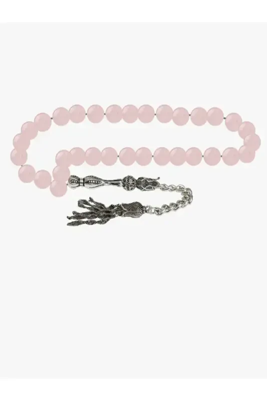Certified Pink Quartz Natural Stone Rosary 8mm-tesbihrenk29 - 2
