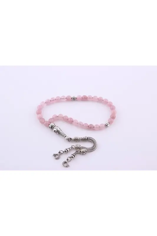 Certified Pink Quartz Natural Stone Tasbih 6 Mm, T209 - 2