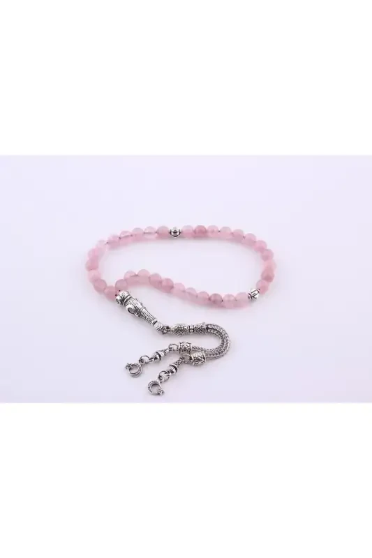 Certified Pink Quartz Natural Stone Tasbih 6 Mm, T209 - 2
