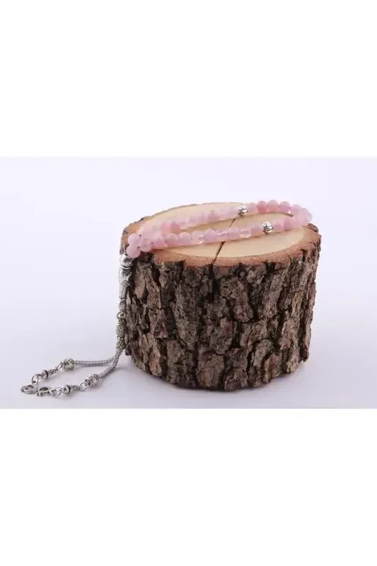 Certified Pink Quartz Natural Stone Tasbih 6 Mm, T209 - 3