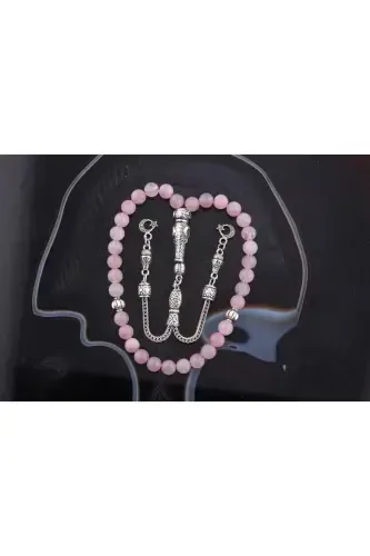 Certified Pink Quartz Natural Stone Tasbih 6 Mm, T209 - 4