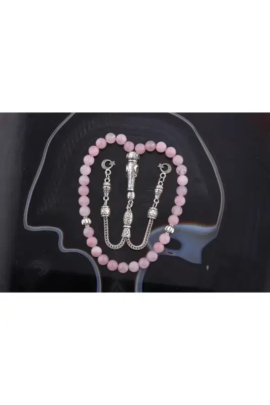 Certified Pink Quartz Natural Stone Tasbih 6 Mm, T209 - 4