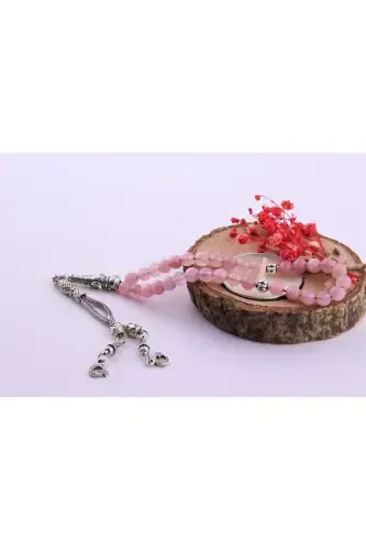 Certified Pink Quartz Natural Stone Tasbih 6 Mm, T209 - 5