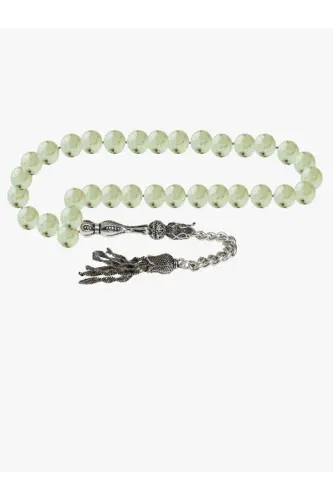 Certified Prehnite Natural Stone Rosary 8mm-rosarycolor30 - DENIZ DOĞAL TAŞ (1)
