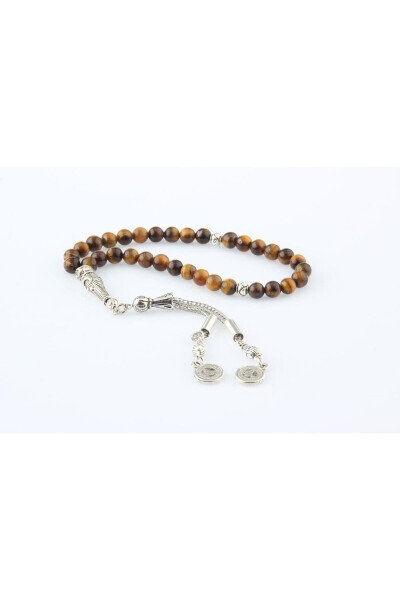 Certified Tiger Eye Natural Stone Prayer Beads 6 Mm (T204) - 4