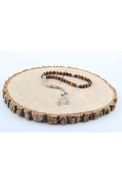 Certified Tiger Eye Natural Stone Prayer Beads 6 Mm (T204) - 5