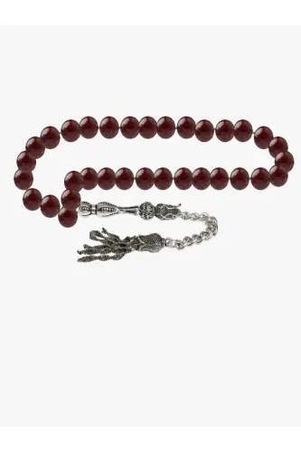 Certified Yemen Agate Natural Stone Rosary 8mm-tesbihrenk37 