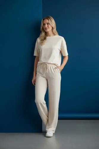 Cessia Alt-Üst 2'li Modal Takım Yeni Sezon 2026-Krem - 4