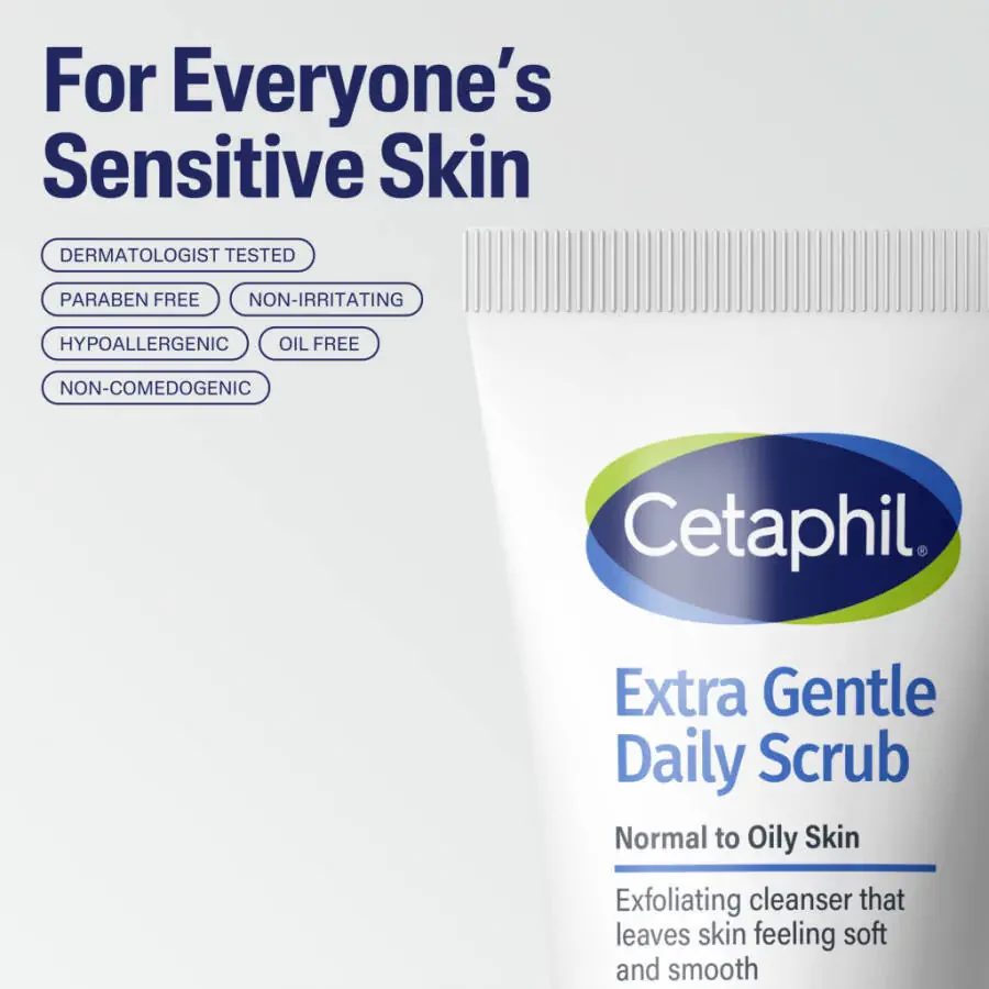 Cetaphil Extra Gentle Daily Scrub Exfoliants with Hydrating Glycerin, 6 oz - 5