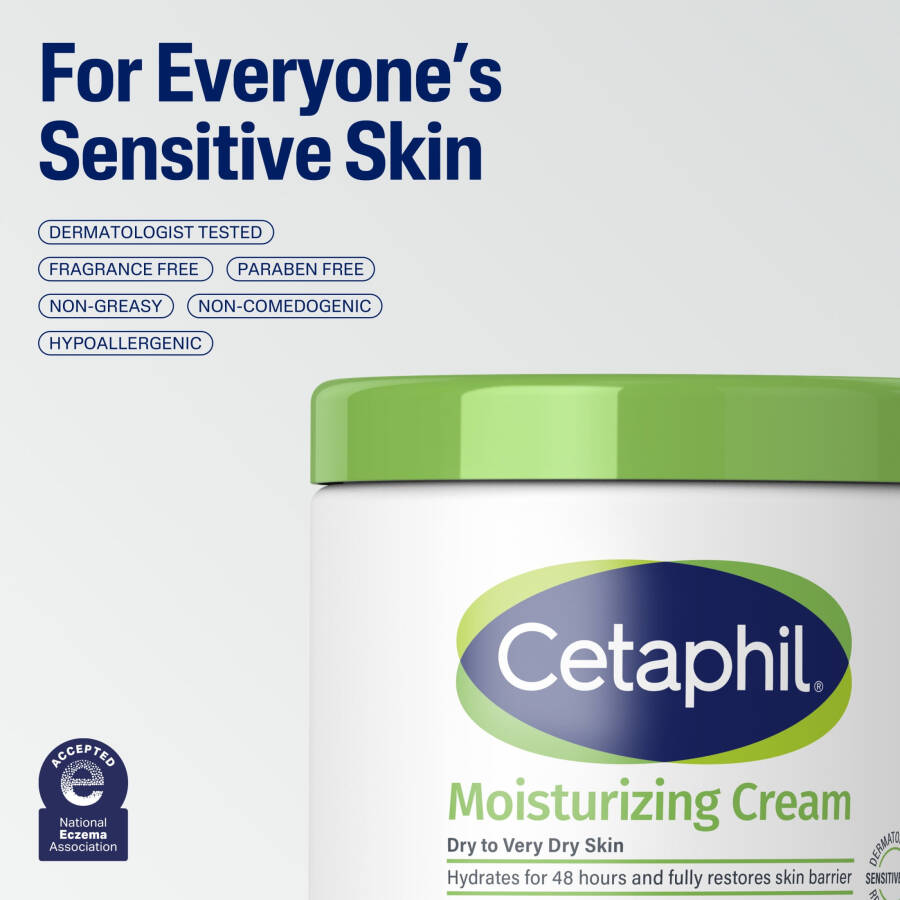 Cetaphil Moisturizing Cream for Very Dry to Dry Skin, Unscented, 16 fl oz - 8