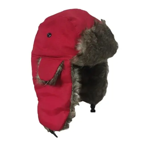 ASWER Trapper Warm Russian Trooper Hat Winter Skiing Cap Women Men Windproof - 1