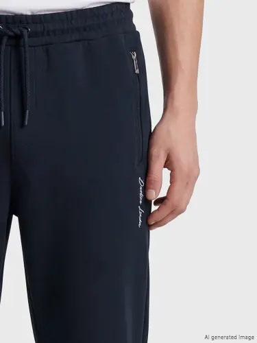 Lacivert Standart Kalıp Erkek Jogger Eşofman Altı-Lacivert - 3