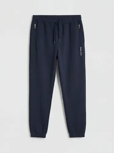 Lacivert Standart Kalıp Erkek Jogger Eşofman Altı-Lacivert - 5