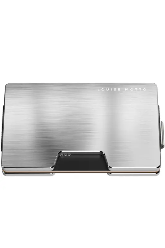 Cardx - Detroit - Yeni Nesil Metal Cüzdan & Kartlık - Rfid, Çıkarılabilir Klips (GÜMÜŞ) - Metal Gri - 3