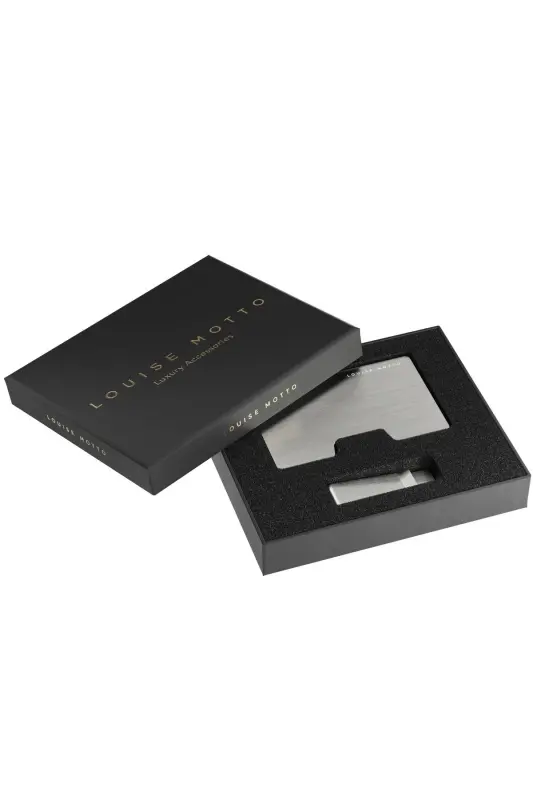Cardx - Detroit - Yeni Nesil Metal Cüzdan & Kartlık - Rfid, Çıkarılabilir Klips (GÜMÜŞ) - Metal Gri - 5