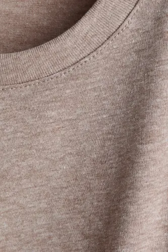 Pamuklu Tişört - Toprak rengi kırçıllı - H&M (1)