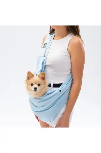 Bebe Mavi Crossbody Çanta Kedi Köpek Taşıma Çantası - Bebe Mavi - PAWSTAR (1)
