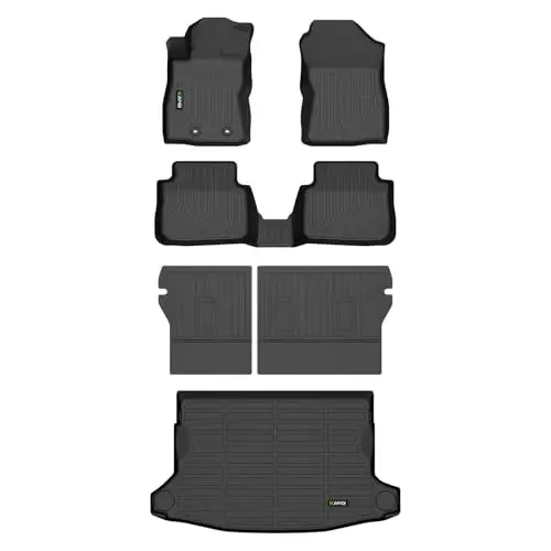 HAFIDI® Floor Mats for Subaru Crosstrek 2024-2025 2026 (Non Hybrid) & Subaru Impreza,All Weather Floor Mats & Cargo Liner & Back Seat Protector Mats, Car Mats for Crosstrek Accessories-Black 