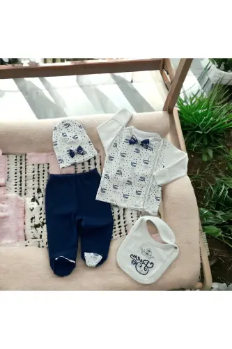 Doğum Seti Bebek Bakım Sırt Ve Omuz Çantası, Hastane Çıkışı, Battaniye, 10'lu Mendil Ve 3'lü Çorap - GRİ-BORDO - ALİSS (1)