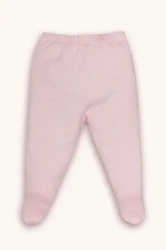 Desenli Şapkalı Çıtçıtlı Üst Ve Pantolon 3lü Takım - pembe - 3
