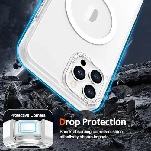 Чехол Anuck для iPhone 11 Pro Max, магнитный, совместим с MagSafe, мягкий бампер из TPU, жесткая полупрозрачная матовая задняя панель, тонкий ударопрочный защитный чехол для мужчин, женщин и девушек — белый - 4