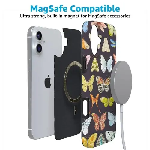 Чехол Casely для iPhone 16 | Midnight Monarch | Jenna Palek x Casely | Совместимо с MagSafe | Классический ультратонкий дизайн - 4