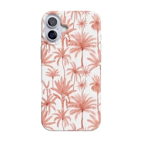 Чехол Casely для iPhone 16 | Perfect Paradise | Тропический пальмовый цветок | Совместимость с MagSafe | Классический ультратонкий дизайн 