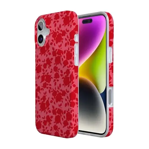 Чехол Casely для iPhone 16 | Rose Garden | Красная эстетика | Совместимость с MagSafe | Классический ультратонкий дизайн - 2
