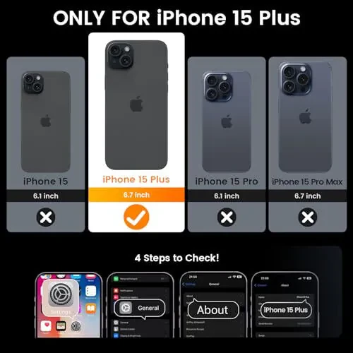 Чехол для iPhone 15 Plus с защитным стеклом - Goton - Goton (1)