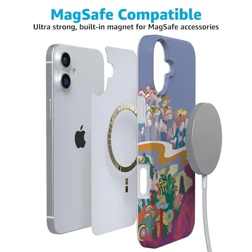 Чехол для iPhone 16 Casely | Beneath The Waves | Желтая подводная лодка The Beatles | Совместимость с MagSafe | Классический ультратонкий дизайн - 4