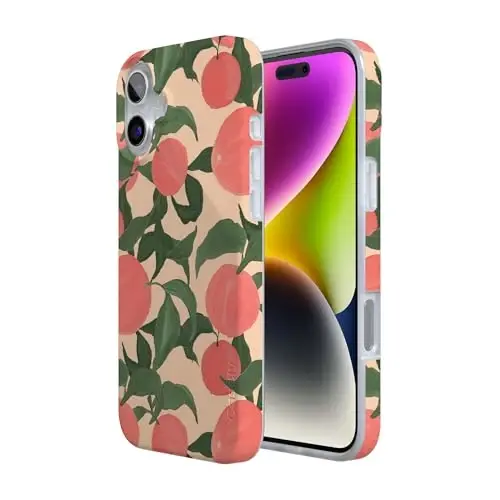 Чехол для iPhone 16 Casely | Feeling Peachy | Blush Vines | Совместимость с MagSafe | Классический ультратонкий дизайн - 3