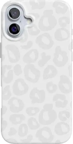 Чехол для iPhone 16 Casely | Into The Wild | White Snow Leopard | Совместимость с MagSafe | Классический ультратонкий дизайн - 1