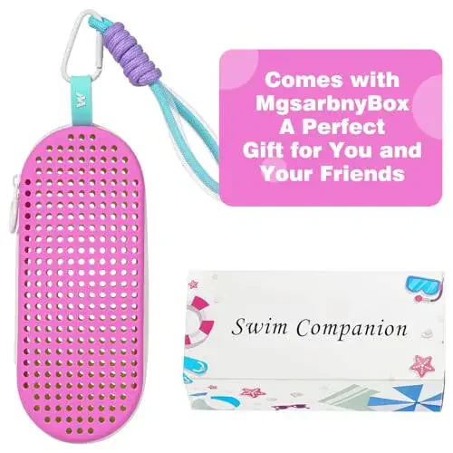 Чехол для плавательных очков MSNATURALLY, силиконовые защитные чехлы для плавательных очков с дренажным отверстием - 7