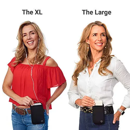 Чехол для сотового телефона с антирадиационной защитой Shield Your Body, Чехлы для сотовых телефонов для блокировки ЭМИ, Блокировщик излучения для сотового телефона, Черный, XL, для телефонов шириной до 3,25 дюймов (размер чехла 7 x 4,25 дюймов) - 6