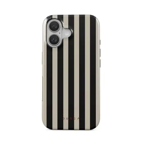 Чехол для телефона BURGA Unisex для iPhone 16 – Двухслойный гибридный дизайн с амортизирующим ТПУ и прочным внешним видом, устойчивым к царапинам покрытием и приподнятым краем рамки для защиты экрана и повседневного использования 