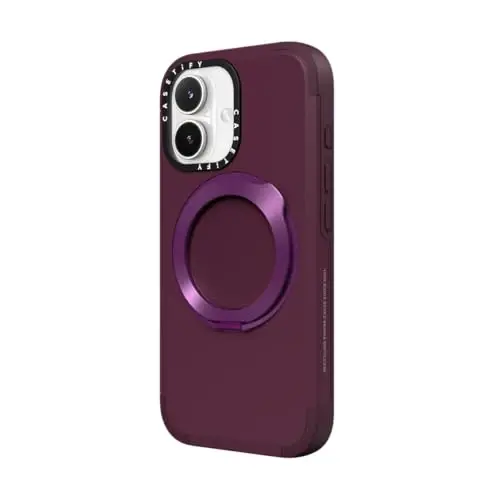 Чехол для телефона CASETiFY Force Ring Stand для iPhone 17 [Подставка/Совместимость с Magsafe / Защита от падений по военному стандарту 3X с высоты 2 метра] — Mulberry - 2