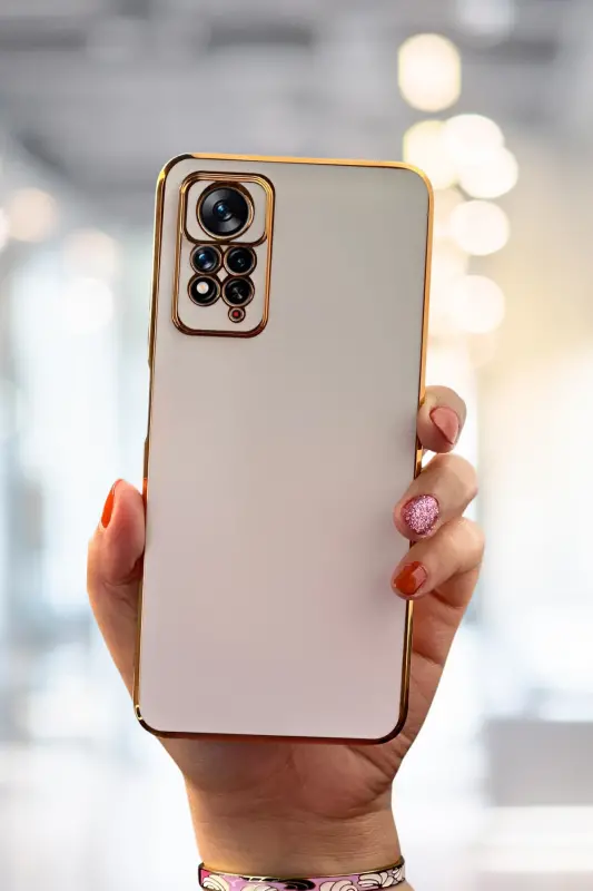 Чехол для Xiaomi Redmi Note 11 Pro & 12 Pro 4g с блестящими краями, золотым тиснением, защитой камеры - FIBAKS