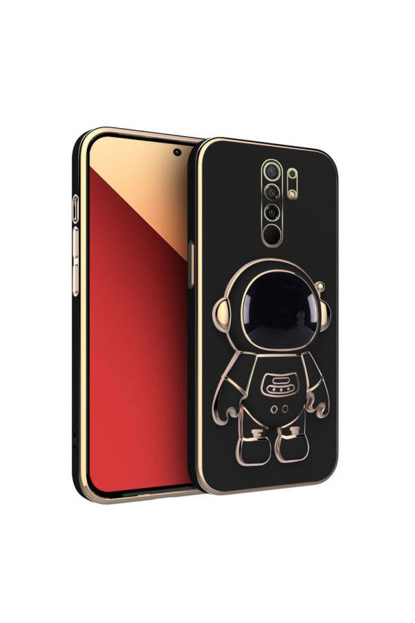 Чехол для Xiaomi Redmi Note 8 Pro с подставкой Astronaut силиконовый черный - 4