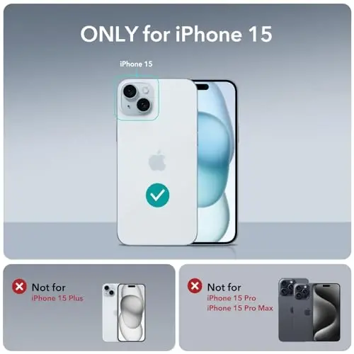 Чехол ESR для iPhone 15 с металлической подставкой, 3 режима подставки, защита от падений военного класса, поддержка беспроводной зарядки, тонкая задняя панель с запатентованной подставкой, серия Boost, черный - 2