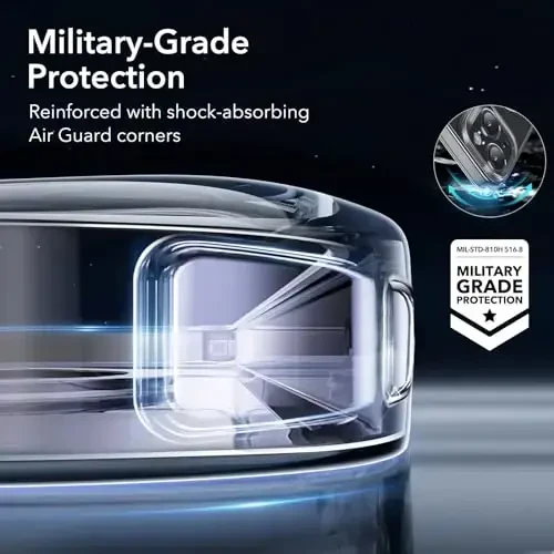 Чехол ESR для iPhone 15, совместимый с MagSafe, защита военного уровня, устойчивость к пожелтению и царапинам, магнитный чехол для телефона iPhone 15, серия Zero, прозрачный - 2