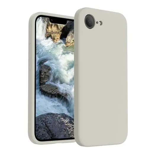 Чехол FireNova Magnetic для iPhone 17e / iPhone 16e, совместим с MagSafe, [силиконовая защита камеры], подкладка из микрофибры, 6,1 дюйма, цвет Stone - 1
