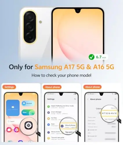 Чехол FNTCASE для Galaxy A17/A16 5G, совместимый с Magsafe, защитная пленка | Полупрозрачный матовый, защита от падений военного класса 14FT, тонкий противоударный, для Samsung A 17 A 16, оранжевый - FNTCASE (1)