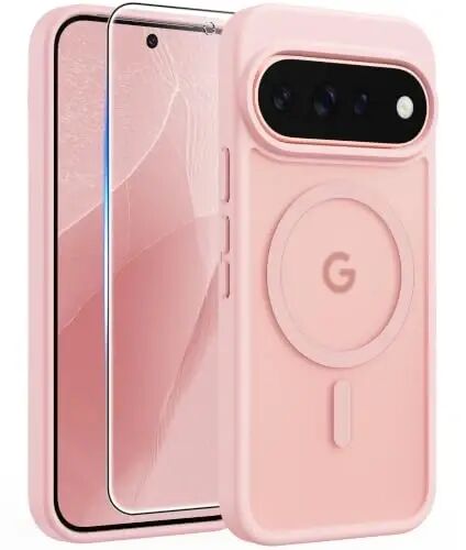 Чехол FNTCASE для Google 11/11 Pro, совместим с Magsafe, светло-розовый | Защитное стекло, полупрозрачный матовый, защита от падений военного класса 14 футов, ударопрочный защитный чехол для телефона, светло-розовый - FNTCASE