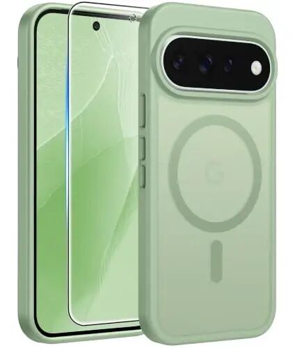 Чехол FNTCASE для Google 11/11 Pro, совместим с Magsafe | Защитная пленка, полупрозрачный матовый, защита от падений военного класса 14FT, ударопрочный чехол для телефона, светлый мох - FNTCASE