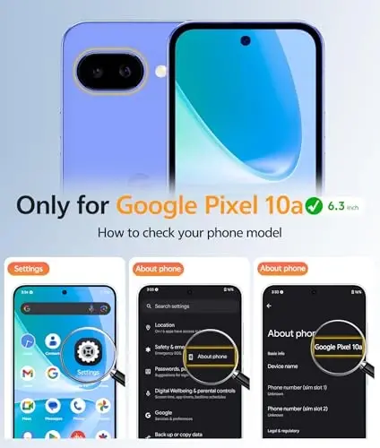 Чехол FNTCASE для Google Pixel 10a: [Подходит для Magsafe] [Защитное стекло] Прозрачный, не желтеющий — противоударный защитный чехол военного класса для Pixel 10A — Прозрачный - 2