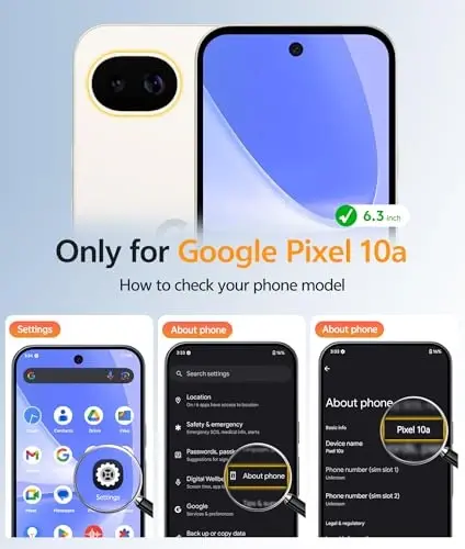 Чехол FNTCASE для Google Pixel 10a: [Совместим с Magsafe] Полупрозрачный матовый чехол с [защитной пленкой] Ударопрочный защитный магнитный чехол военного класса для Pixel 10A — Ультрамарин - 2