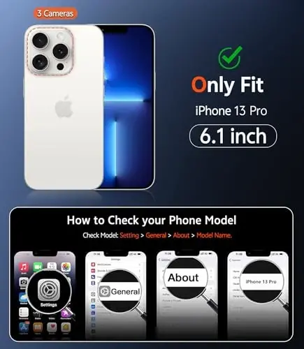 Чехол FNTCASE для iPhone 13 Pro: прозрачный магнитный чехол с защитной пленкой для экрана, совместимый с Magsafe, тонкий, устойчивый к пожелтению, прочный защитный прозрачный чехол для мобильного телефона (B-Sierra Blue) - FNTCASE (1)