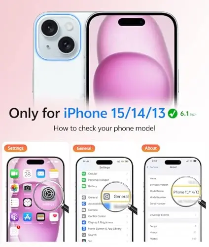 Чехол FNTCASE для iPhone 15: для чехла iPhone 14 и iPhone 13 [Совместимость с Magsafe] полупрозрачные матовые чехлы с [защитным экраном] противоударный защитный чехол для телефона военного класса — розовый - 2